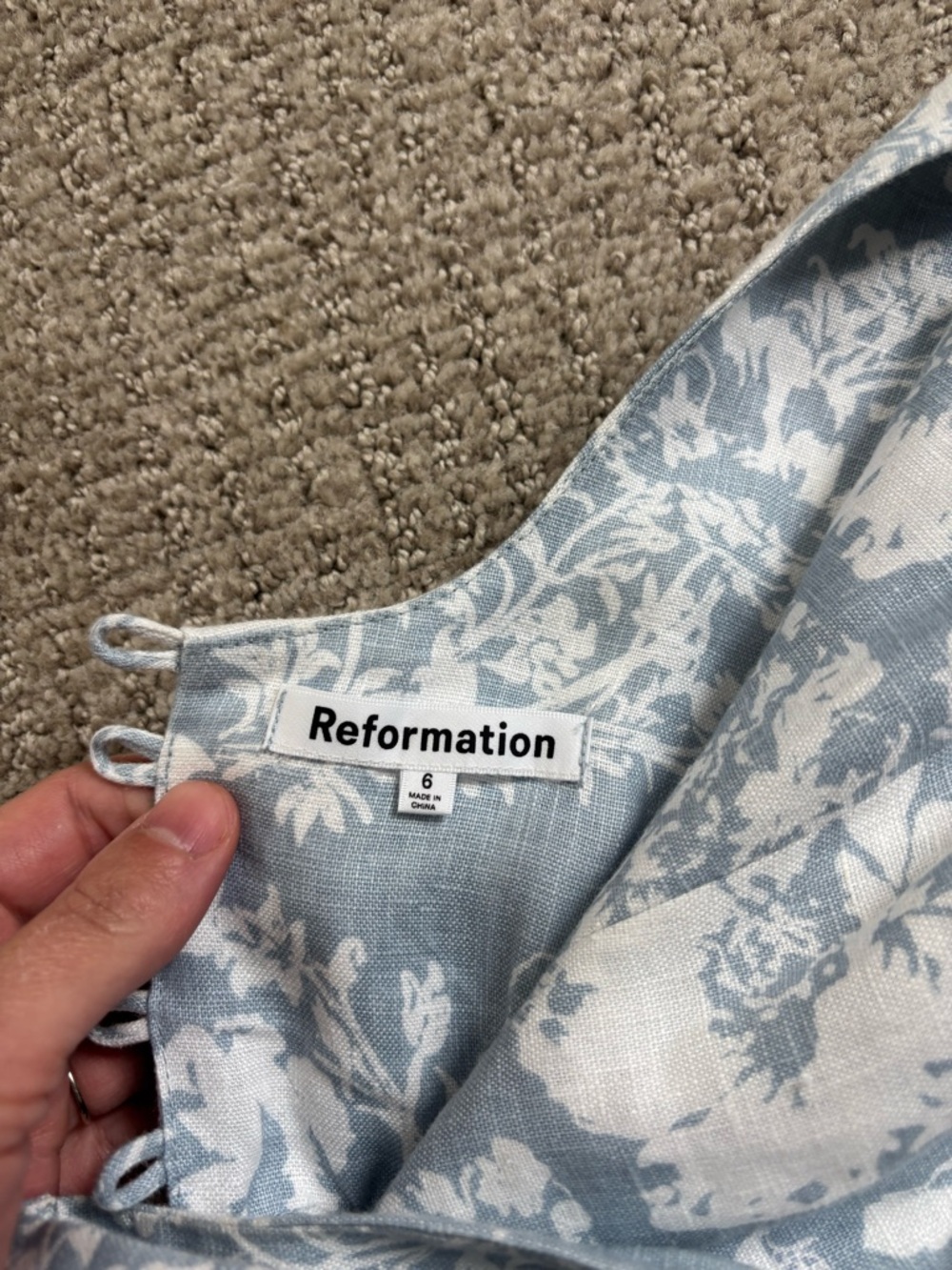 Reformation Blue and White Floral Dress - Picture 3 of 3